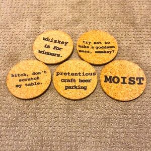 Cork Coasters-Set of 5